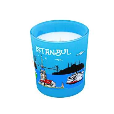 İstanbul Themed Glass Candle Holder - 4