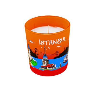 İstanbul Themed Glass Candle Holder - 6