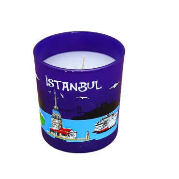 İstanbul Themed Glass Candle Holder - 8