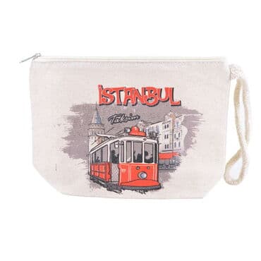 Istanbul Themed Digital Printed Kanvas Purse 20x27,5 cm - 3