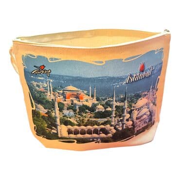 Istanbul Themed Digital Printed Kanvas Purse 20x27,5 cm - 4