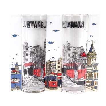 İstanbul Temalı İkili Rakı Bardağı Seti - 3