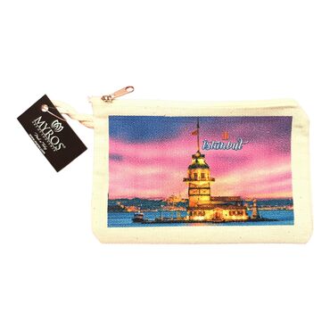 Toptan İstanbul Temalı Myros Kanvas Cüzdan 100*160 Mm  - 4