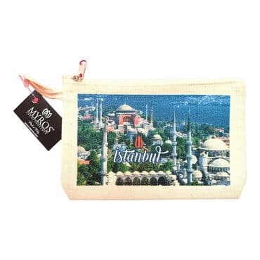 Toptan İstanbul Temalı Myros Kanvas Cüzdan 100*160 Mm  - 5