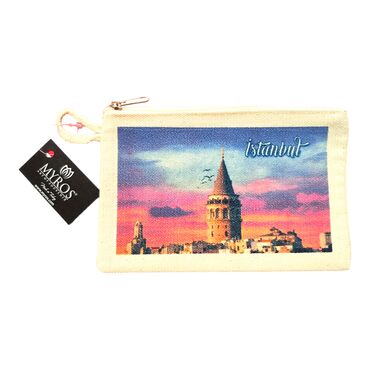 Toptan İstanbul Temalı Myros Kanvas Cüzdan 100*160 Mm  - 6