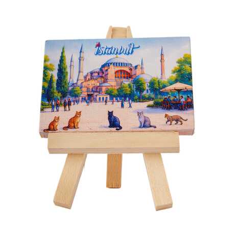 İstanbul Temalı Kanvas Şövale Tablo 70x100 mm - 1