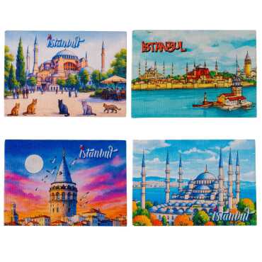 İstanbul Temalı Kanvas Şövale Tablo 70x100 mm - 3