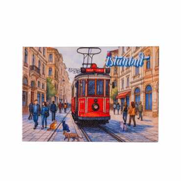 İstanbul Temalı Kanvas Şövale Tablo 70x100 mm - 9