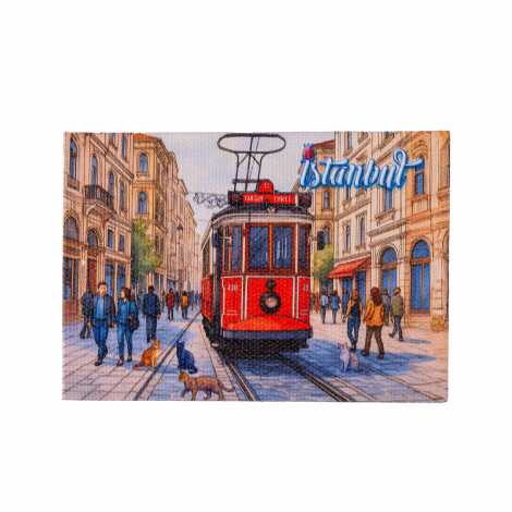 İstanbul Temalı Kanvas Şövale Tablo 70x100 mm - 9