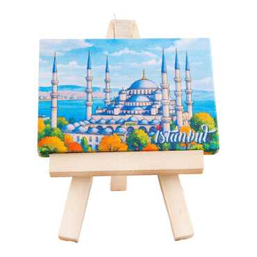 İstanbul Temalı Kanvas Şövale Tablo 70x100 mm - Myros
