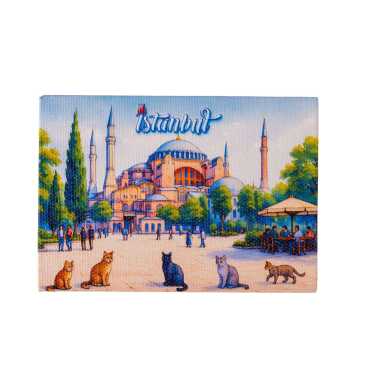 İstanbul Temalı Kanvas Şövale Tablo 70x100 mm - 5