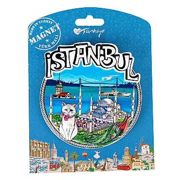 İstanbul Temalı Kartonetli Uv Polyester Magnet - Myros