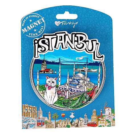 İstanbul Temalı Kartonetli Uv Polyester Magnet - 1