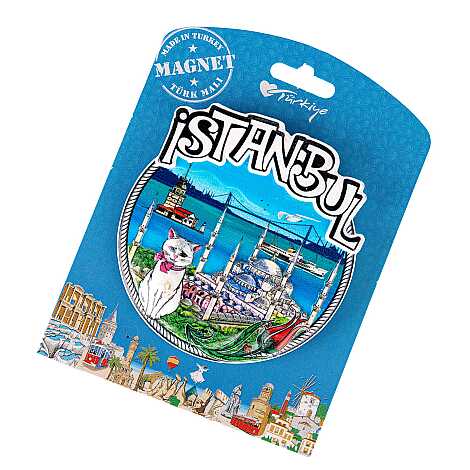 İstanbul Temalı Kartonetli Uv Polyester Magnet - 12