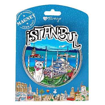 İstanbul Temalı Kartonetli Uv Polyester Magnet - 3