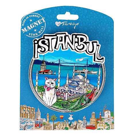 İstanbul Temalı Kartonetli Uv Polyester Magnet - 3