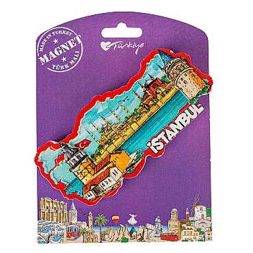 İstanbul Temalı Kartonetli Uv Polyester Magnet - 8