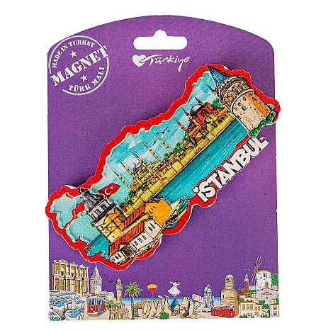 İstanbul Temalı Kartonetli Uv Polyester Magnet - 8
