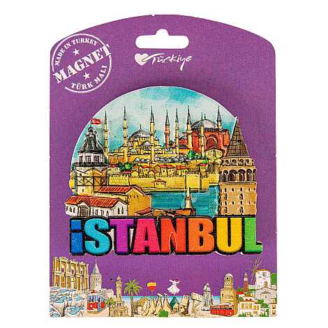 İstanbul Temalı Kartonetli Uv Polyester Magnet - 9