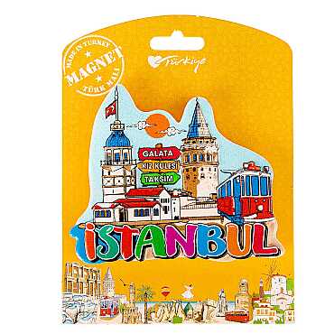 İstanbul Temalı Kartonetli Uv Polyester Magnet - 11