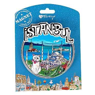 İstanbul Temalı Kartonetli Uv Polyester Magnet