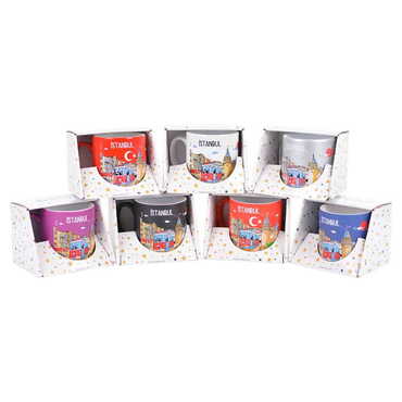 Istanbul Themed Ceramic Custom Printed Mug with Gift Box 82X90 Mm - 5