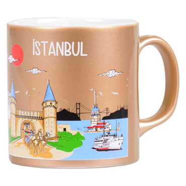 Istanbul Themed Ceramic Custom Printed Mug with Gift Box 82X90 Mm - 11