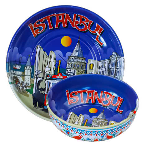 İstanbul Temalı Metal Kase 75 mm - 1