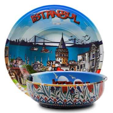 İstanbul Temalı Metal Kase 95 Mm