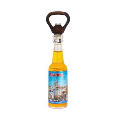 Istanbul Themed Metallic Bottle Opener Refrigerator Magnet - 4