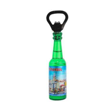 Istanbul Themed Metallic Bottle Opener Refrigerator Magnet - 8