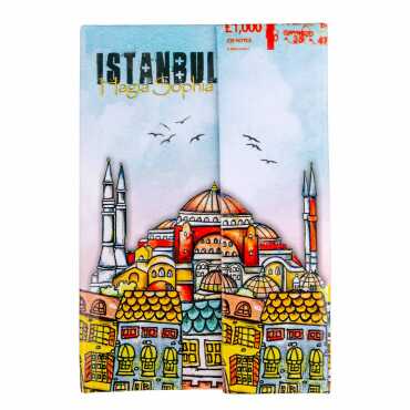 İstanbul Temalı Mıknatıs Defter Kücük 100x140x15 mm - 2