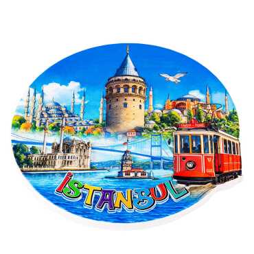 İstanbul Temalı Myros 20 Cm Uv Polyester Tabak - 7