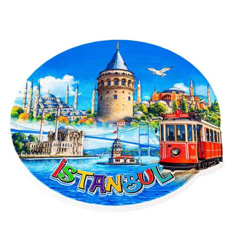 İstanbul Temalı Myros 20 Cm Uv Polyester Tabak - 7