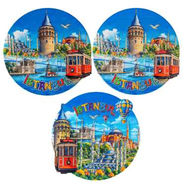 İstanbul Temalı Myros 20 Cm Uv Polyester Tabak - 2