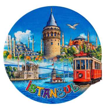 İstanbul Temalı Myros 20 Cm Uv Polyester Tabak - 3