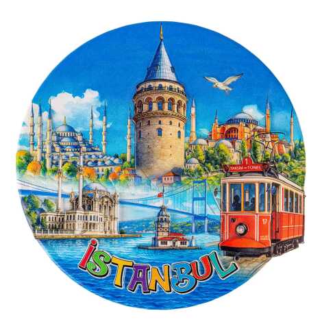 İstanbul Temalı Myros 20 Cm Uv Polyester Tabak - 5