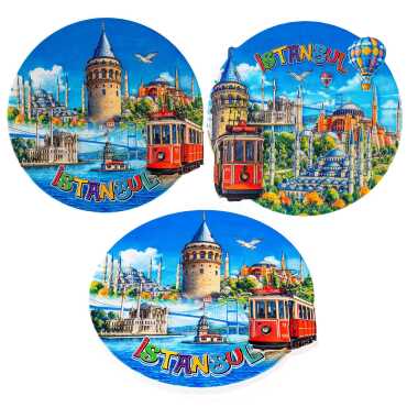 İstanbul Temalı Myros 20 Cm Uv Polyester Tabak - 3