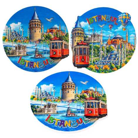 İstanbul Temalı Myros 20 Cm Uv Polyester Tabak - 3