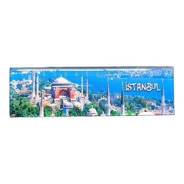 Toptan İstanbul Temalı Myros Cetvel Magnet 165*50 Mm - Myros