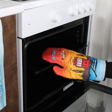 Istanbul Themed Customised Digital Printed Kitchen Glove 300x150 mm - 5