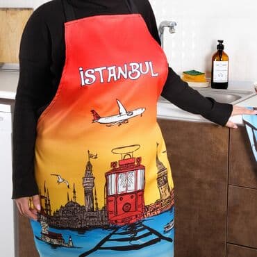 Istanbul Themed Customised Digital Printed Apron 600x800 mm