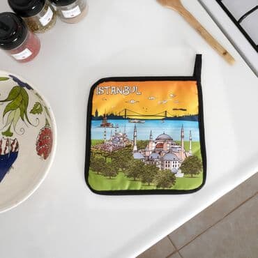 Istanbul Themed Customised Digital Printed Pot Holder 200x200 mm - 5