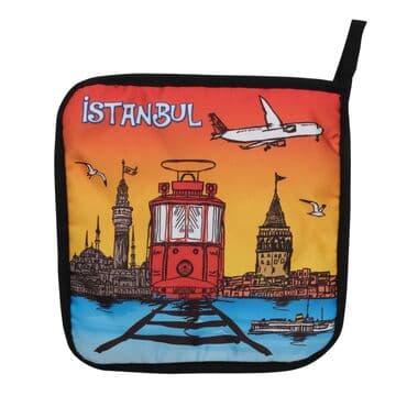 Istanbul Themed Customised Digital Printed Pot Holder 200x200 mm - 9