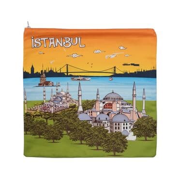 Istanbul Themed Customised Digital Printed Cushion 400x400 mm - 6