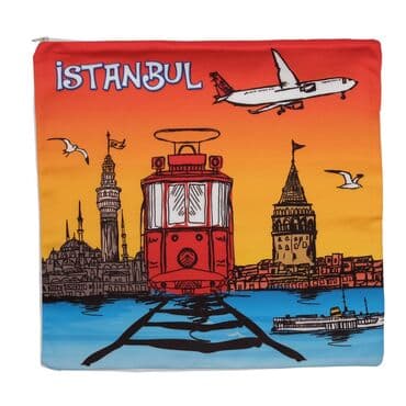 Istanbul Themed Customised Digital Printed Cushion 400x400 mm - 8