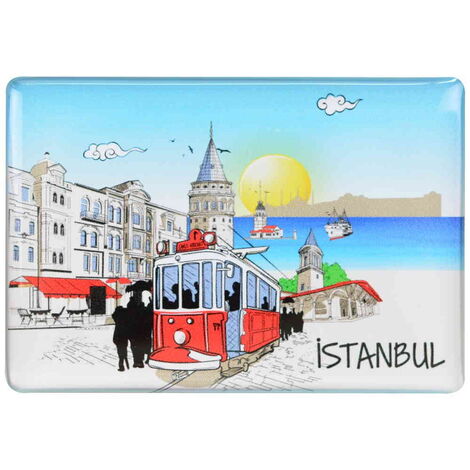 Toptan İstanbul Temalı Myros Dikdörtgen Magnet 80x55 cm