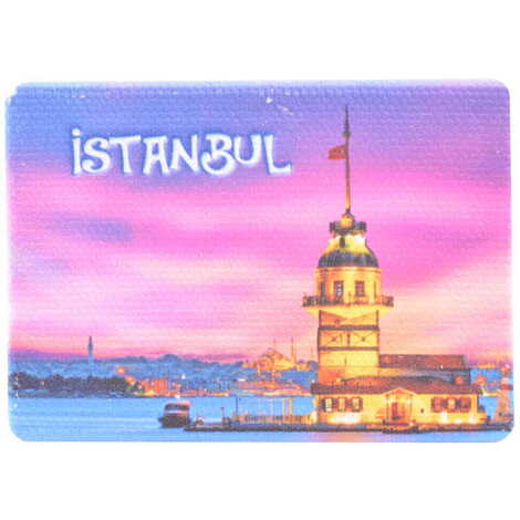 Toptan İstanbul Temalı Myros Kanvas Magnet 50x70 mm - 1