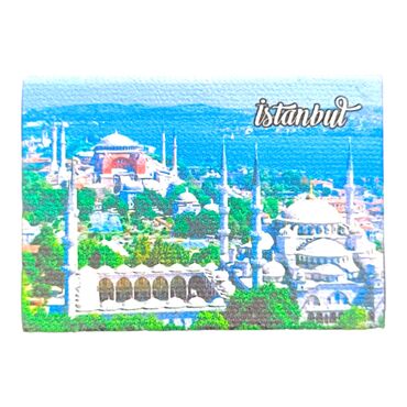 Toptan İstanbul Temalı Myros Kanvas Magnet 50x70 mm - 18