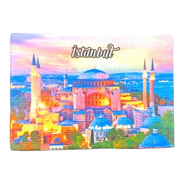 Toptan İstanbul Temalı Myros Kanvas Magnet 50x70 mm - 21